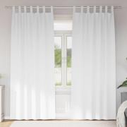 vidaXL Mörkläggningsgardiner med Ringar 2 pcs Ren Vit 245 x 140 cm