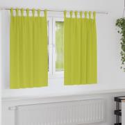 vidaXL Mörkläggningsgardiner med Ringar 2 pcs Grön 140 x 140 cm