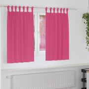 vidaXL Mörkläggningsgardiner med gardiner Bright Pink Polyester