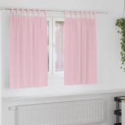 vidaXL Mörkläggningsgardiner med gardiner Babyrosa Polyester