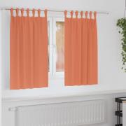 vidaXL Mörkläggningsgardiner med Ringar 2 pcs Terracotta 140 x 140 cm