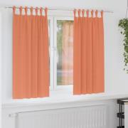 vidaXL Gardiner med gardiner 2 pcs Terracotta Polyester