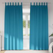 vidaXL Gardiner med gardiner 2 pcs Turkos 225x140cm Polyester