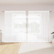 vidaXL Gardiner med gardiner Blommor Vit 300 x 220 cm Polyester