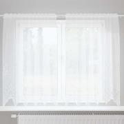 vidaXL Gardiner med gardiner Blommor Vit 150 x 140 cm Polyester