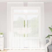 vidaXL Gardiner med gardiner Vit 150 x 280 cm Polyester
