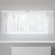 vidaXL Spetsgardin med gardiner Blommor Vit 80 x 200 cm Polyester