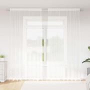 vidaXL Gardiner med gardiner Vit 500x100cm Polyester