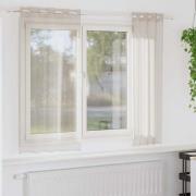 vidaXL Gardiner med gardiner 2 pcs Sand 140x175cm Polyester