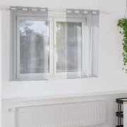 vidaXL Voile Gardin med gardiner 2 pcs Mörkgrå 140 x 140 cm Polyester