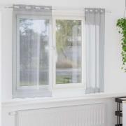 vidaXL Gardiner med gardiner 2 pcs Mörkgrå 140x175cm Polyester