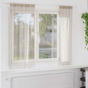 vidaXL Gardiner med gardiner 2 pcs Sand 140x175cm Polyester