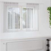 vidaXL Voile Gardin med gardiner 2 pcs Ljusgrå 140 x 140 cm Polyester