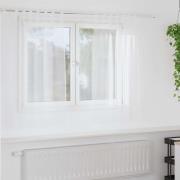 vidaXL Voile Gardin med gardiner 2 pcs Vit 140 x 140 cm Polyester