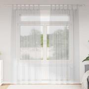 vidaXL Voile Gardin med gardiner 2 pcs Ljusgrå 260 x 140 cm Polyester