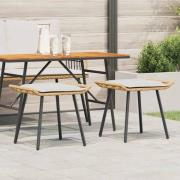 vidaXL Trädgårdsstol med kudde 2 pcs Brun 50 x 40 x 45 cm Polyester