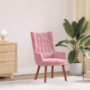 vidaXL Avkopplande stol Rosa 63 x 67 x 94 cm Sammet