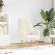 vidaXL fåtölj Kräm 69 x 74 x 93 cm Sherpa tyg