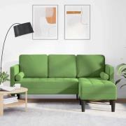 vidaXL Soffset Ljusgrön 173 x 131 x 67 cm Sammet