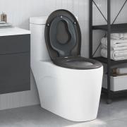 vidaXL Snabbt Släpp Toalettstolssits Antracit 44.5 x 37.3 x 4.3 cm