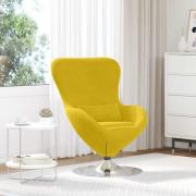 vidaXL Äggfåtölj Gul 63 x 73 x 90 cm Sammet