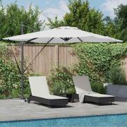 vidaXL Roma Parasol Beige 286 x 285 x 270 cm Aluminium, Polyester
