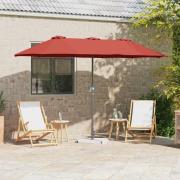 vidaXL Trädgårdsparasol Terracotta 370 x 197 x 239 cm