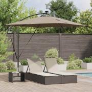 vidaXL Cantilever bananparasol Taupe 249 x 249 x 250 cm