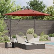 vidaXL Cantilever bananparasol Terracotta 249 x 249 x 250 cm