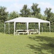 vidaXL Partytält Vit 600 x 400 x 266 cm Polyester, Stål