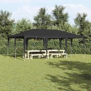 vidaXL Partytält Antracit, Vit 600 x 400 x 266 cm Polyester, Stål