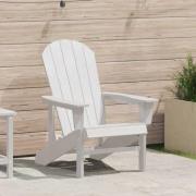 vidaXL Adirondackstol Vit 74 x 82 x 92cm Plast