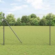vidaXL Staketstolpar 2 pcs Grå 210 cm Pulverlackerad stål