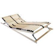 vidaXL Ribbad sängbotten Brun 80 x 190 cm Massivt bokträ