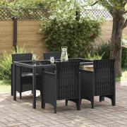vidaXL Trädgård Stol 4 pcs Antracit 53 x 49 x 85 cm PP