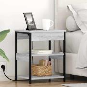 vidaXL Nattduksbord Grå Sonoma 41 x 31 x 51 cm Konstruerat trä