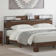 vidaXL Förvaringshuvudgavel med hylla brun ek 180 cm Konstruerat trä