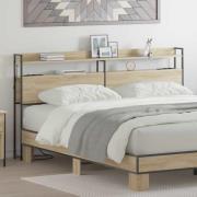 vidaXL Förvaringshuvudgavel med hylla Sonoma ek 180 cm Konstruerat trä