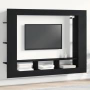 vidaXL TV-skåp Väggmonterad Svart ek 152 x 22 x 113 cm Konstruerat trä
