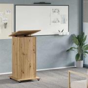 vidaXL Podium med låda artisan ek 55 x 55 x 107 cm Konstruerat trä