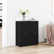 vidaXL Sideboard Svart 60 x 30 x 70 cm Konstruerat trä