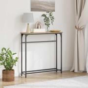 vidaXL Konsolbord med hylla med lagring artisan ek 75 x 19.5 x 75 cm