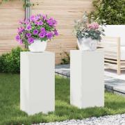 vidaXL Växtställningar 2 pcs Vit 24 x 24 x 55 cm Stål