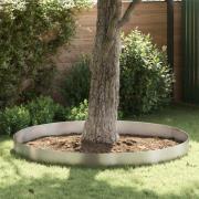vidaXL Trädgårdsgräskant Silver 450 x 25 cm Rostfritt stål