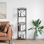 vidaXL Bokhylla Rökfärgad ek 40 x 30 x 153 cm Konstruerat trä
