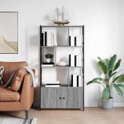 vidaXL Hyllsystem Grå sonoma 80 x 30 x 155.5 cm Konstruerat trä