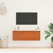 vidaXL Väggskåp med hylla Övrigt Vaxbrun 100 x 30 x 35 cm Massiv furu