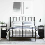 vidaXL Nattduksbord 2 pcs Svart ek 30 x 60 x 60 cm Konstruerat trä