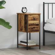 vidaXL Nattduksbord Gammalt trä 32 x 42 x 70 cm Konstruerat trä