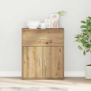 vidaXL Sideboard med låda artisan ek 60 x 31 x 70 cm Konstruerat trä